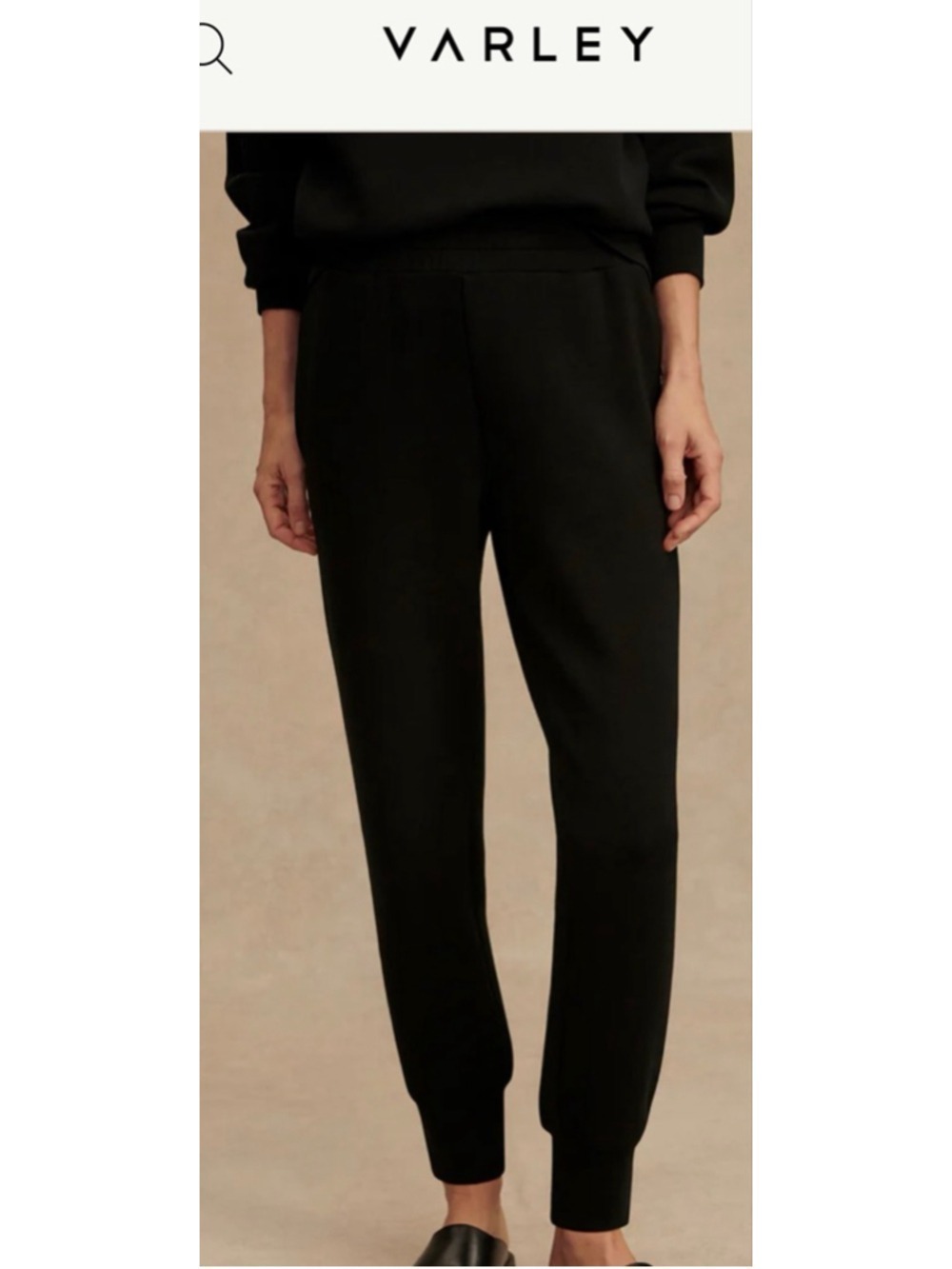 NWOT Women's Varley Slim Cuff Jogger Pants in Black S